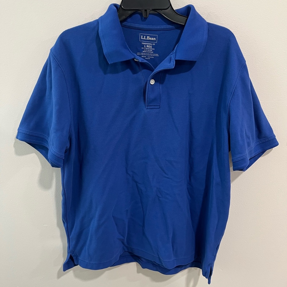 L.L. Bean Men's Premium Double L Polo Banded, Short-Sleeve Without Pocket